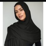 Black Cotton Modal Hijab