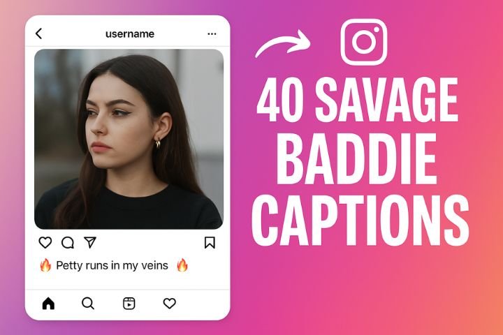 Savage girl in leather jacket with neon flame backdrop, perfect for savage captions.